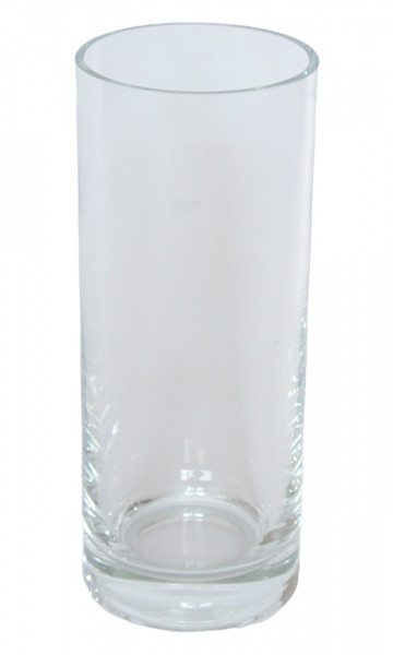 Glasvase Vase H 22 cm runde zylindrische Blumenvase aus Glas transparent