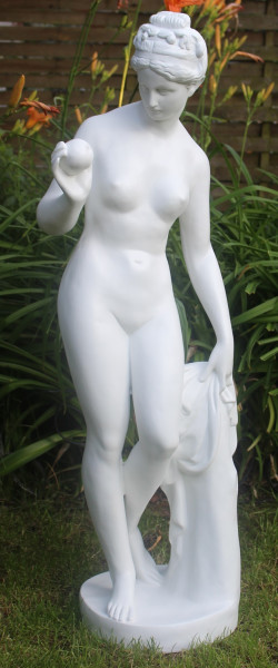Deko Statue Skulptur Venus stehend mit Apfel von Canova H 115 cm Gartenskulptur aus Kunstharz