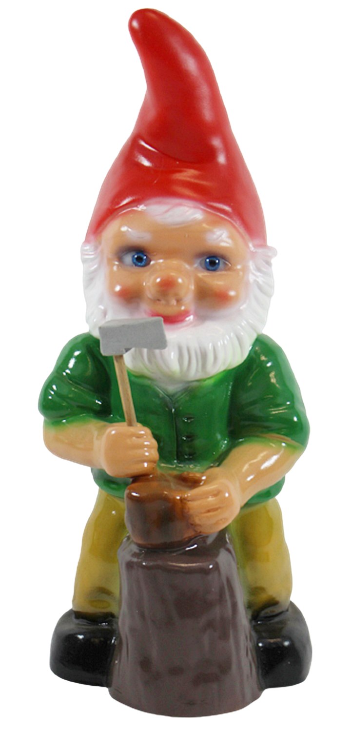 Rakso Deko Figur Zwerg H 33 cm Gartenzwerg Holzhacker