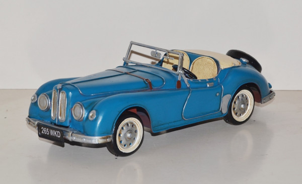 Blechauto Nostalgie Modellauto BMW 328 Touring Coupé blau Modellwagen Oldtimer L 31 cm aus Blech