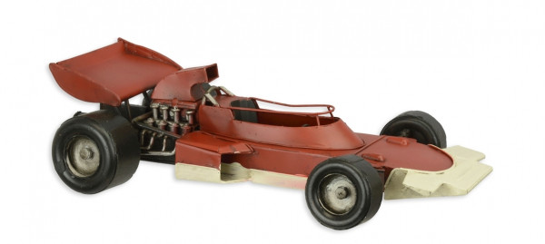Blechmodell Nostalgie Formel 1 Wagen rot Länge 32 cm Deko Blechauto Retro Blechwagen Modell