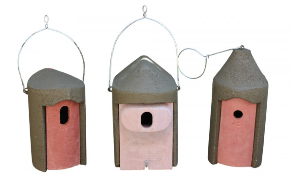 Nisthöhlen Set in Grün – 3 Vogelhäuser Nisthilfen für Gartenvögel, Artenschutz & Naturschutz