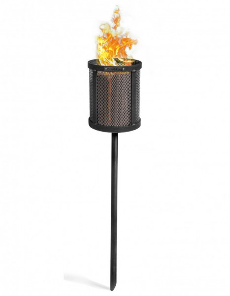 Feuerkorb für Schwedenfeuer „BRUNO“ Feuersäule aus Stahl Gartenfackel als Wärmequelle und Deko