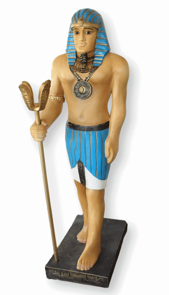 Sonderangebot: Ägyptischer Wächter Große Statue H 122 cm Ägyptische Figur Skulptur aus Kunstharz