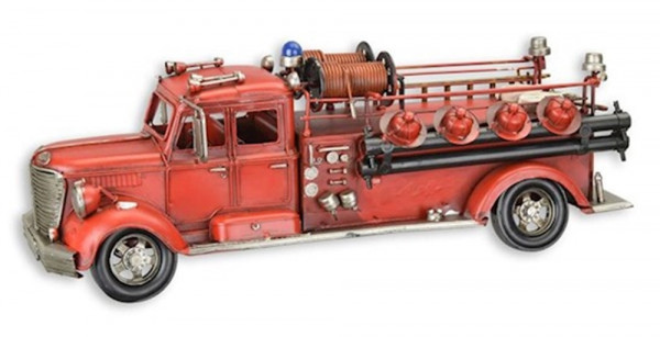 Blechmodell Nostalgie Feuerwehrfahrzeug Feuerwehrauto L 51 cm Deko Blechauto Retro Blechwagen