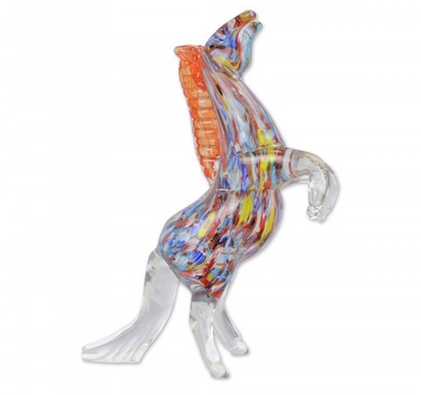 Murano-Stil Pferd Höhe 33 cm Glasdeko Moderne Glasfigur Dekofigur aus Glas