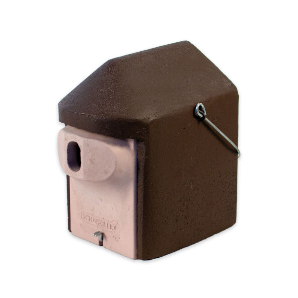 Naturschutzprodukt Satz 2 Stück Nisthöhle Typ 2GR oval Flugloch 30x45 mm mit Katzen- und Maderschutz