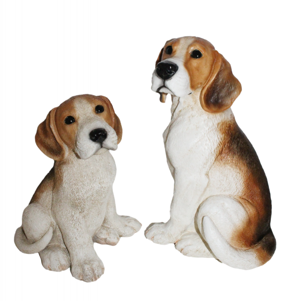 Castagna Deko Figur Hunde britische Beagle Welpen und Mutter Kollektion