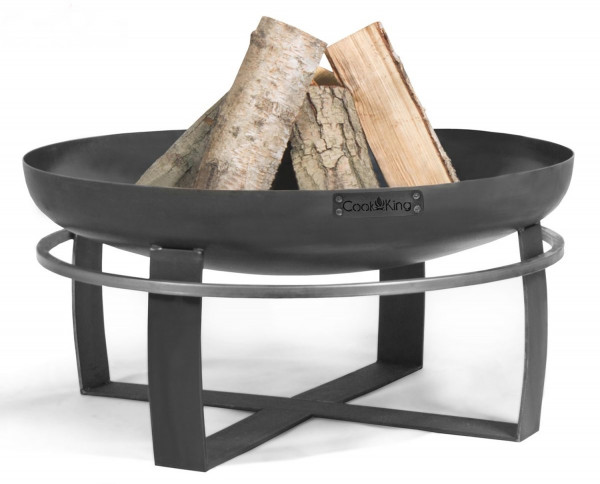 Feuerschale "Viking" Ø 100 cm Feuerstelle für Garten aus Stahl Feuerkorb als Wärmequelle oder Grill