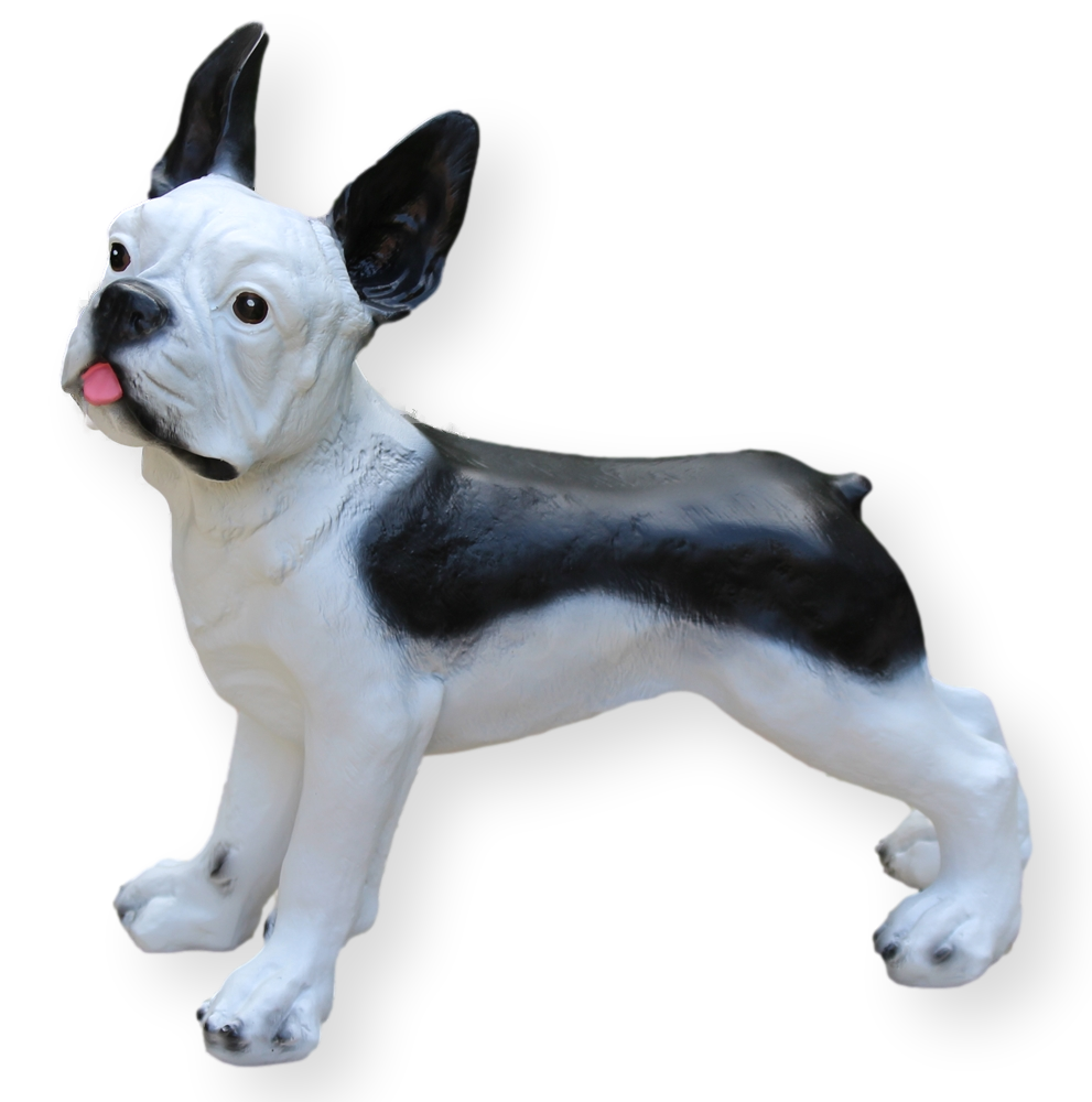 Dekofigur Französische Bulldogge Hund Deko Figur H 32 cm aus