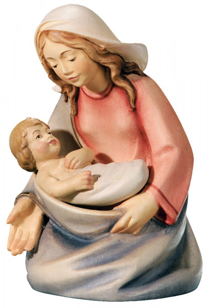 Krippenfigur Leonardo Kollektion Heilige Maria mit Jesuskind im Arm Heiligenfigur Holzfigur