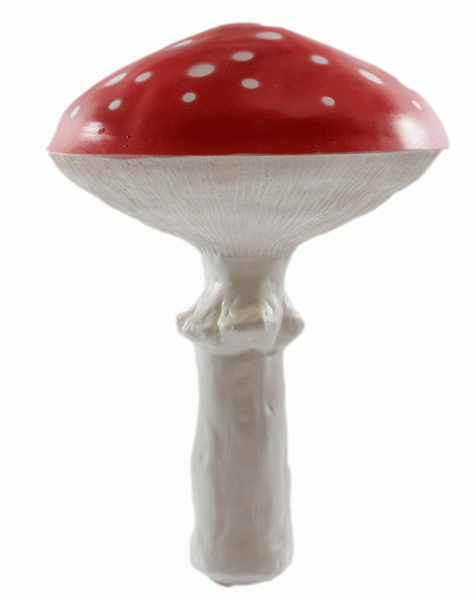 Deko Figur Pilz zum Einstecken Pfiffer H 30 cm Gartenfigur aus Kunststoff