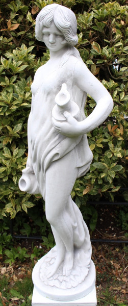 Beton Deko Figur Statue Skulptur antike Frau mit Krügen H 73 cm Dekofigur und Gartenskulptur
