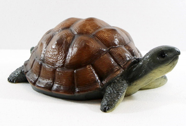 Deko Garten Figur Gartenfigur Tierfigur Teichfigur Schildkröte aus Kunststoff Höhe 10 cm