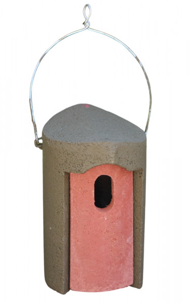 Nisthöhle Typ 1B grün - Naturschutz-Nistkasten mit ovalem Flugloch (29 x 55 mm) für Gartenrotschwanz