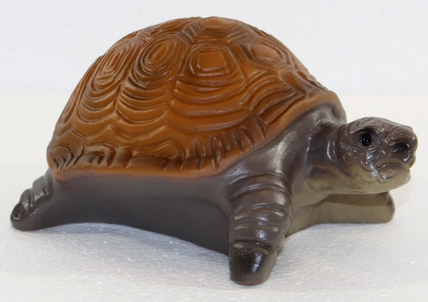 Deko Garten Figur Gartenfigur Tierfigur Teichfigur Schildkröte klein aus Kunststoff Höhe 8 cm
