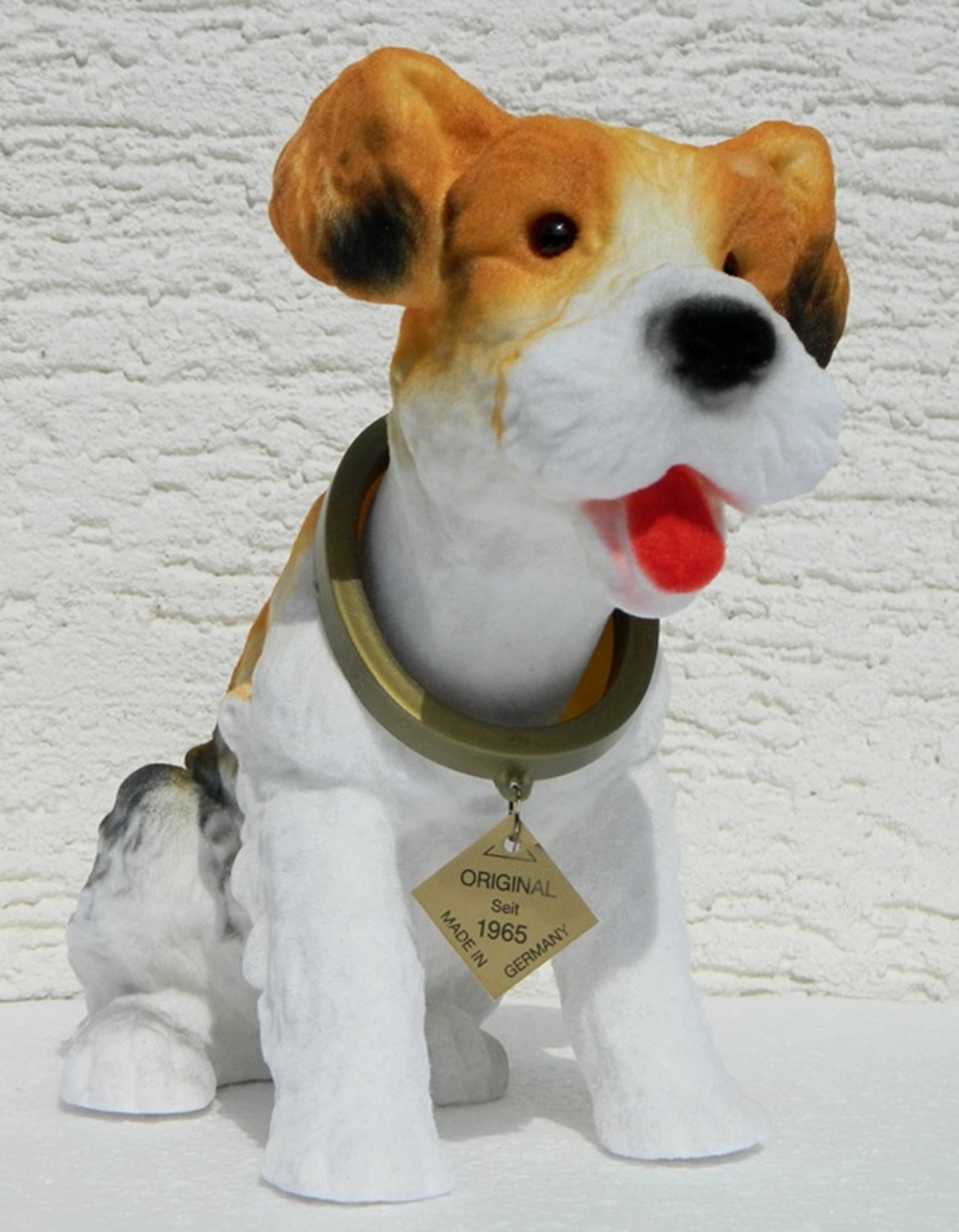 Wackel Figur Hund Fox Terrier Wackelfigur H 20,5cm groß Dekofigur