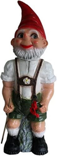 Gartenzwerg Seppel Figur XXL-Zwerg stehend H 80 cm großer Deko Zwerg Gartenfigur Kunststoff