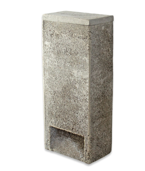 Naturschutzprodukt Fledermaus-Fassadenröhre Typ 2FR zur Reihenbildung H 47,5 cm aus Holzbeton