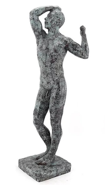 Bronzefigur Bronzeskulptur Auguste Rodin stehend "Das eherne Zeitalter" H 90 cm Statue Skulptur