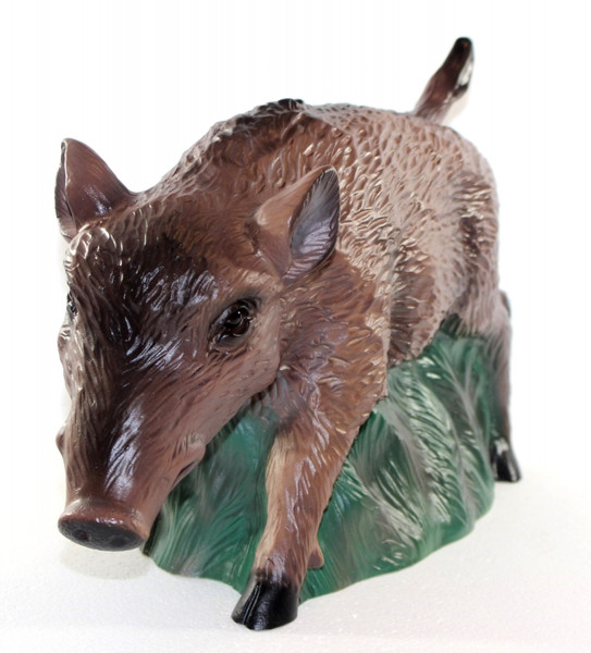 Deko Garten Figur Gartenfigur Tierfigur Wildschwein Frischling stehend aus Kunststoff Höhe 24 cm