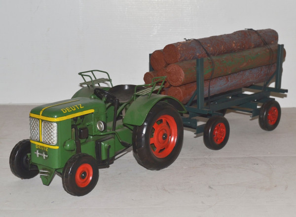 Traktor-Deutz-Oldtimer-Blechmodell-Trecker-Holzanhaenger-ni37679.37718.1