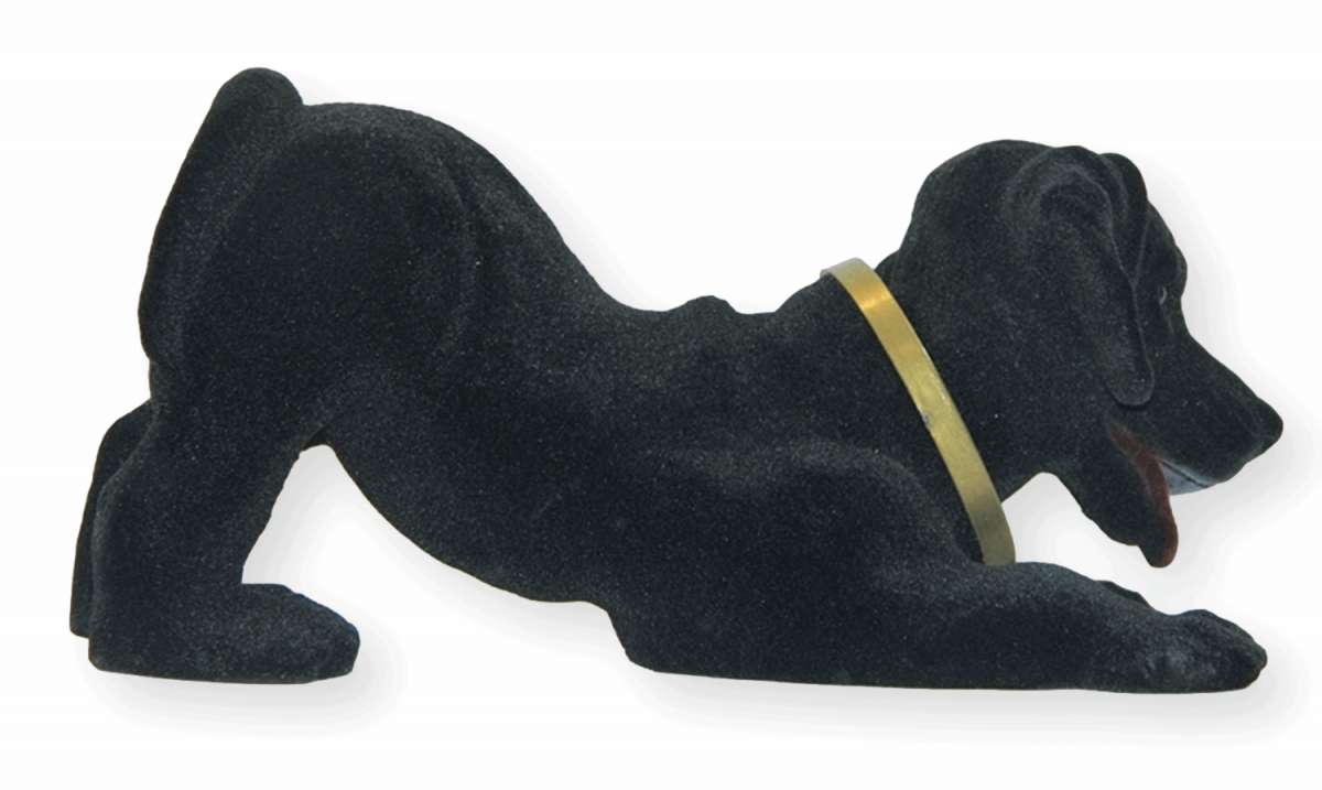 Wackel Figur Hund Labrador schwarz Wackelfigur H 13 cm groß Dekofigur