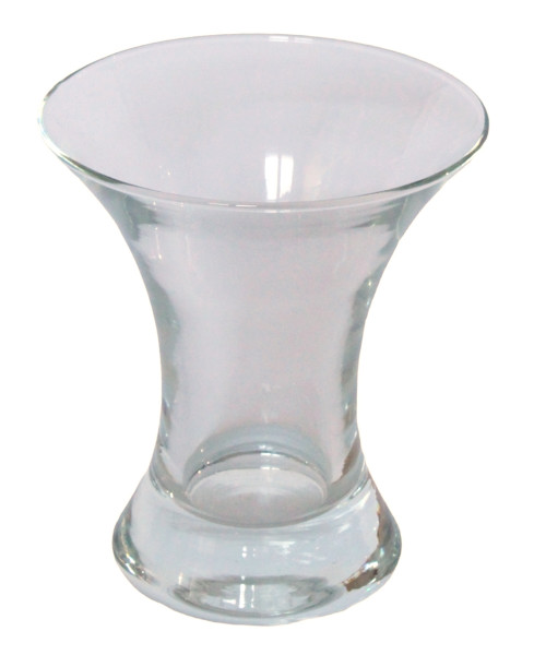 Glasvase Vase H 15 cm Blumenvase oben breit zulaufend aus Glas transparent