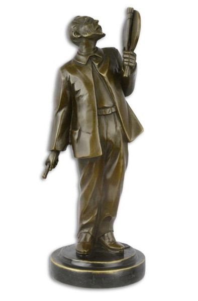 Bronzefigur Bronzeskulptur Bronze Figur Vincent Van Gogh auf Sockel H 26 cm Maler Künstler Skulptur